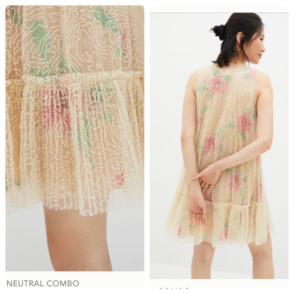 Anthropologie sequined tulle mini dress - Picture 2 of 8